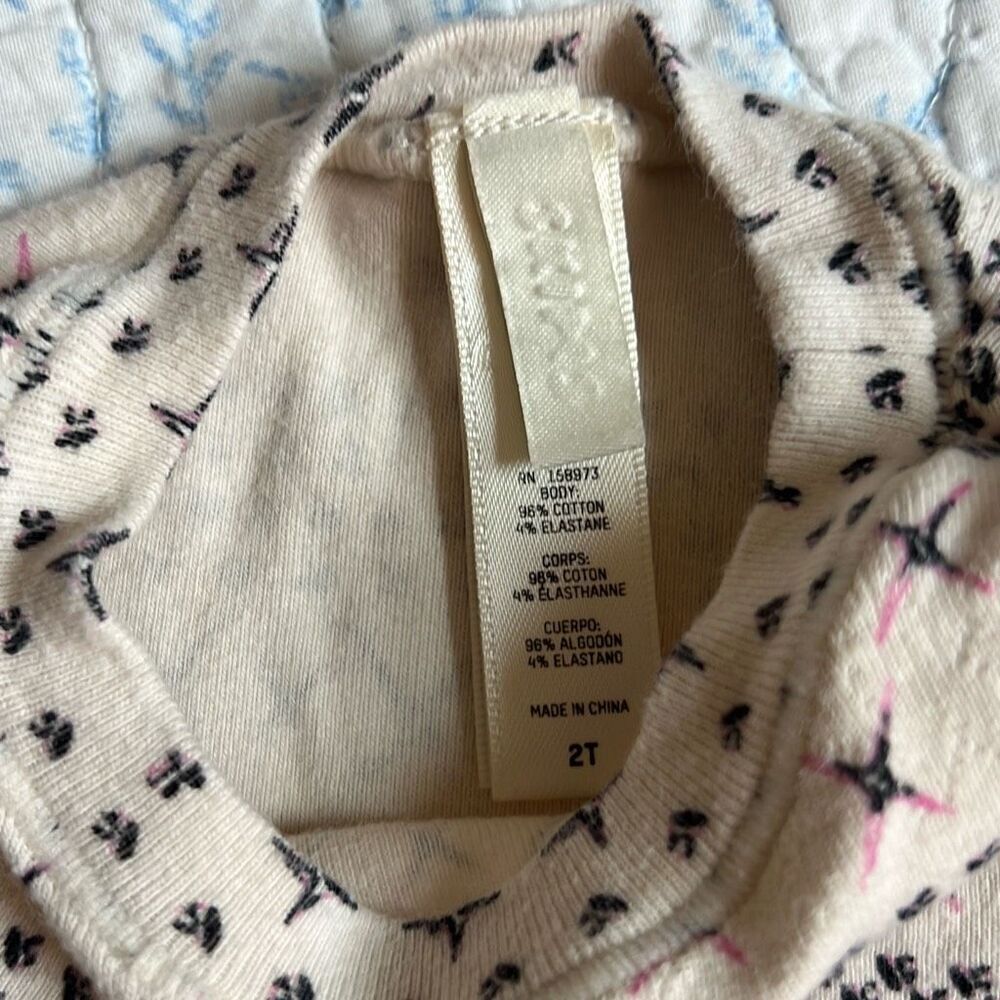 Skims toddler cotton PJ set 2t snowflake print - Picture 5 of 6